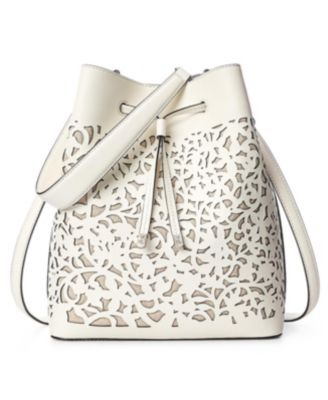 Lauren Ralph Lauren - Debby Perforated Leather Drawstring Bag
