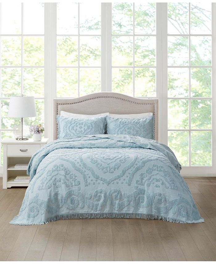 Martha Stewart Collection CLOSEOUT! CLOSEOUT! Tufted Medallion Chenille  Bedspread, Queen, Created For Macy's & Reviews - Home - Macy's