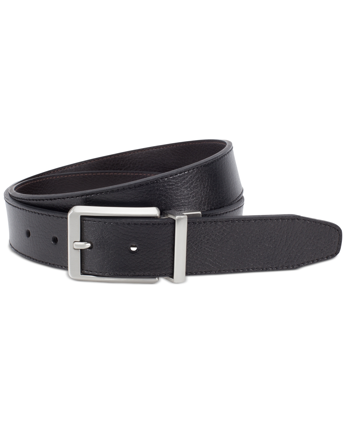 Men's Reversible Textured Core Belt, Created for Macy's - Oxford