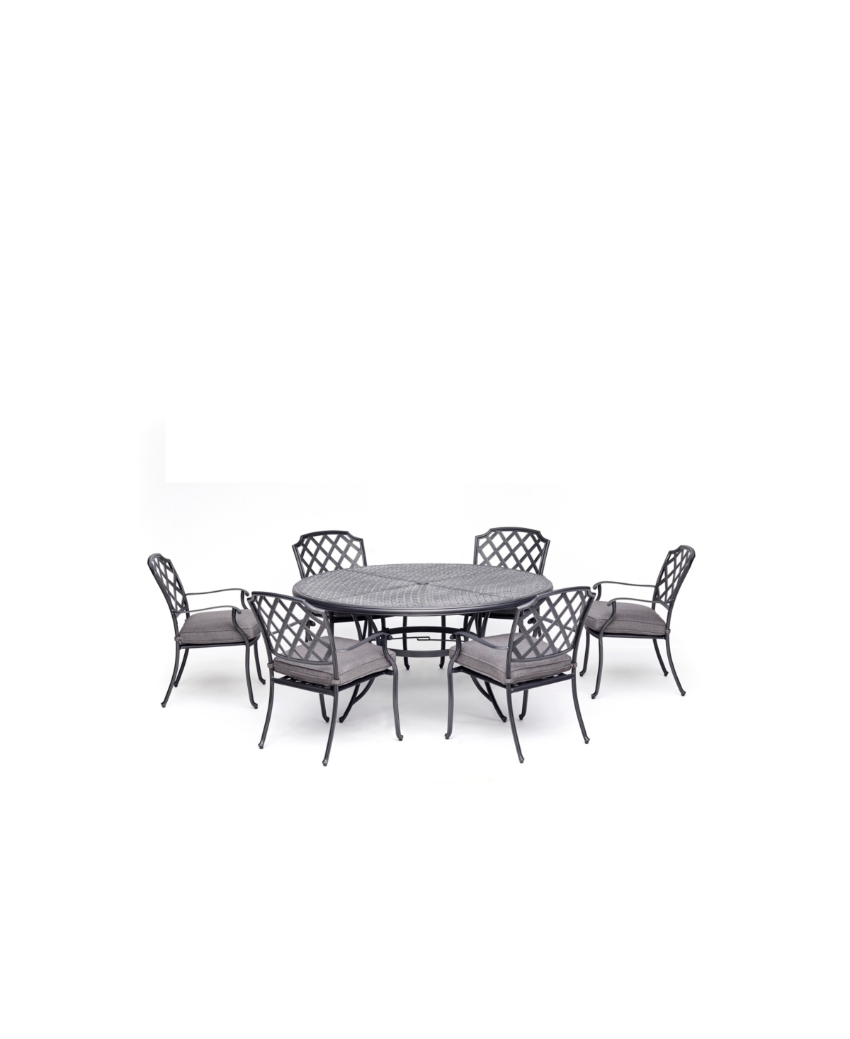Vintage Ii Outdoor 7-Pc. Dining Set (61 Round Table & 6 Dining Chairs) With Outdura Cushions, Created for Macys
