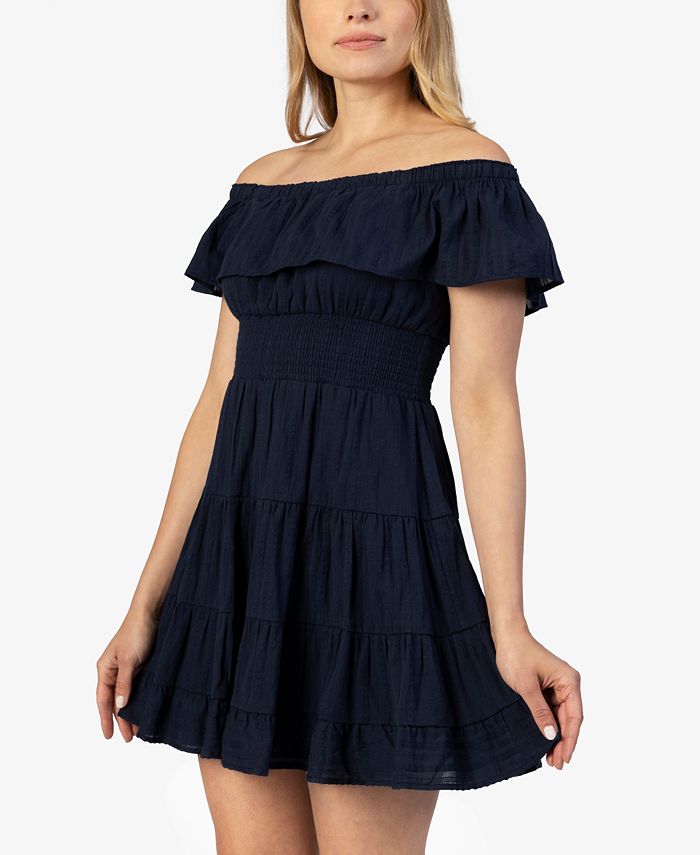 off the shoulder fit and flare