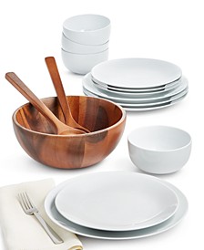 15-Pc. Mixed Material Dinnerware & Serve Set, Created for Macy's