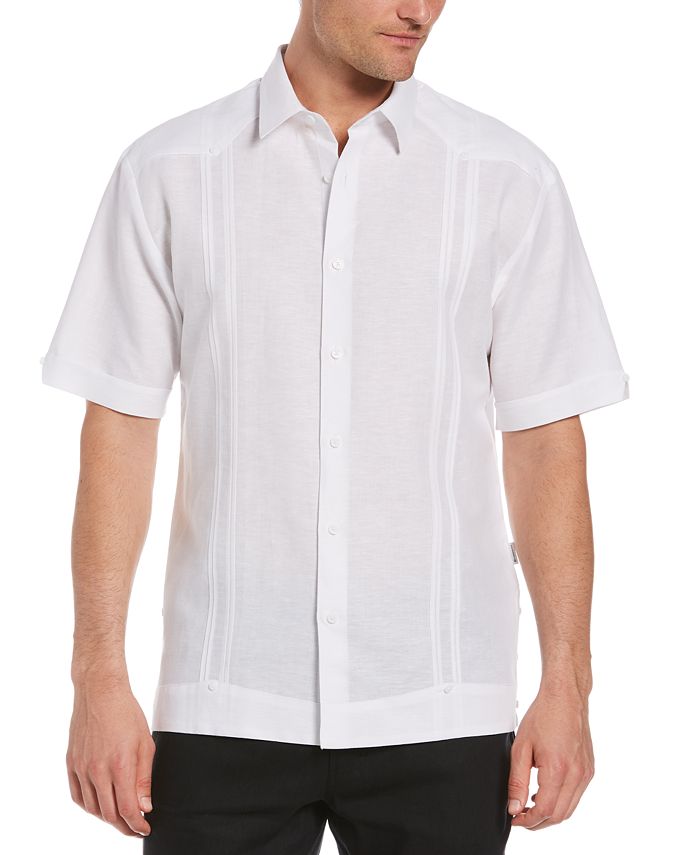 Cubavera Men's Pleated Textured Guayabera Shirt - Macy's