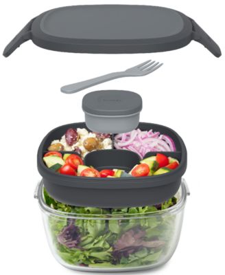 Glass Leak-Proof Salad Container  