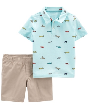 Baby Boys Jersey Polo Short 2 Piece Set