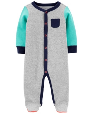 Baby Boys Color Block 2-Way Zip Cotton Sleep Play