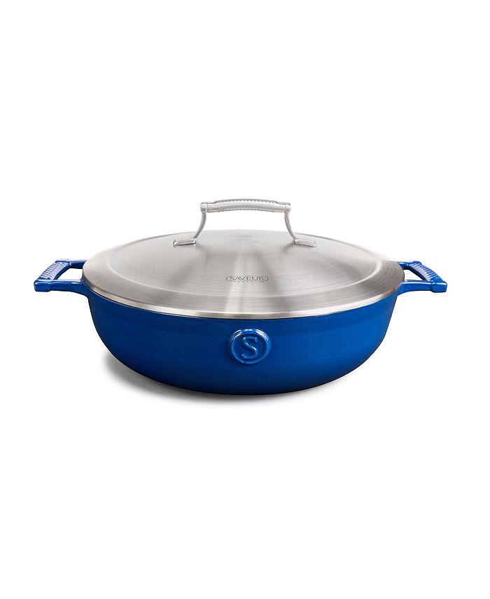 SAVEUR SELECTS - Selects 4.5-Qt. Enameled Cast Iron Brasier with Stainless Steel Lid