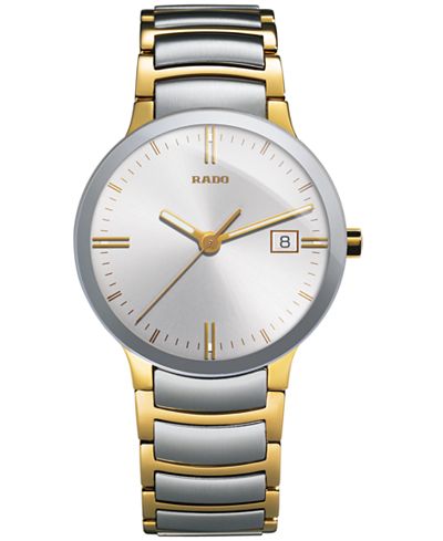 rado two tone men's watch