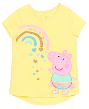 Little Girls Peppa Rainbow Short Sleeve Tee and Legging Set