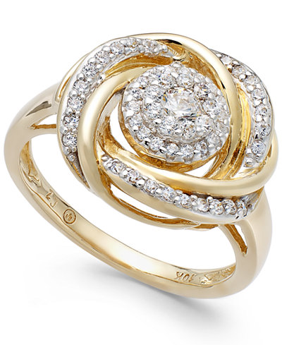 Wrapped in Love 14k Gold Diamond Knot Ring (1/2 ct. t.w.)