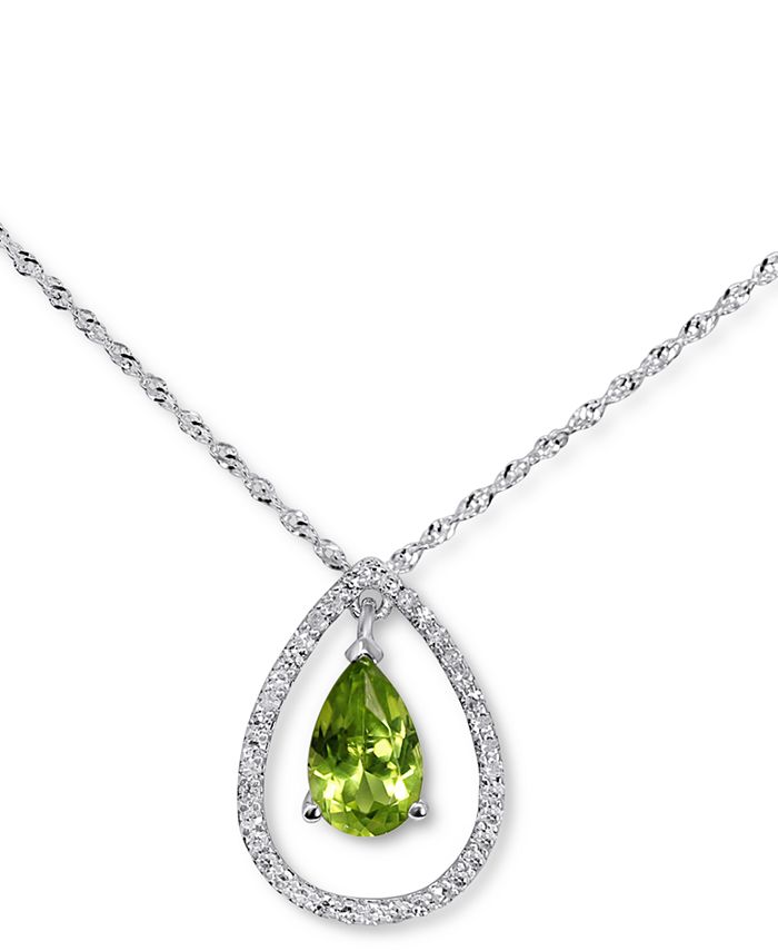 Peridot on sale necklace macys