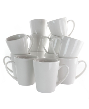 Elama Holt Mug Set Of 12 Pieces In White