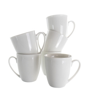 Shop Elama Rosales Mug Set Of 6 Pieces In White
