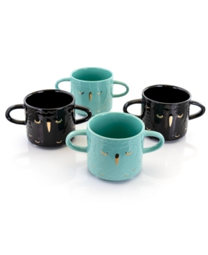 Gibson Lashes Figural Mug Set Of 4 Pieces In Assorted