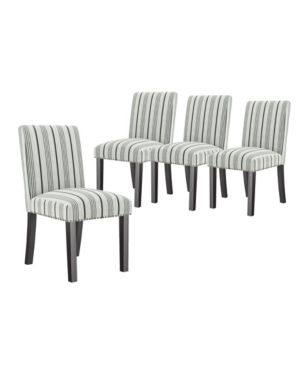 Blanca Upholstered Armless Dining Chairs Set of 4