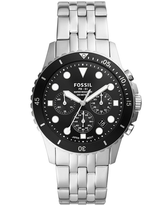 Fossil Men's FB-01 chronograph movement, stainless steel bracelet watch ...