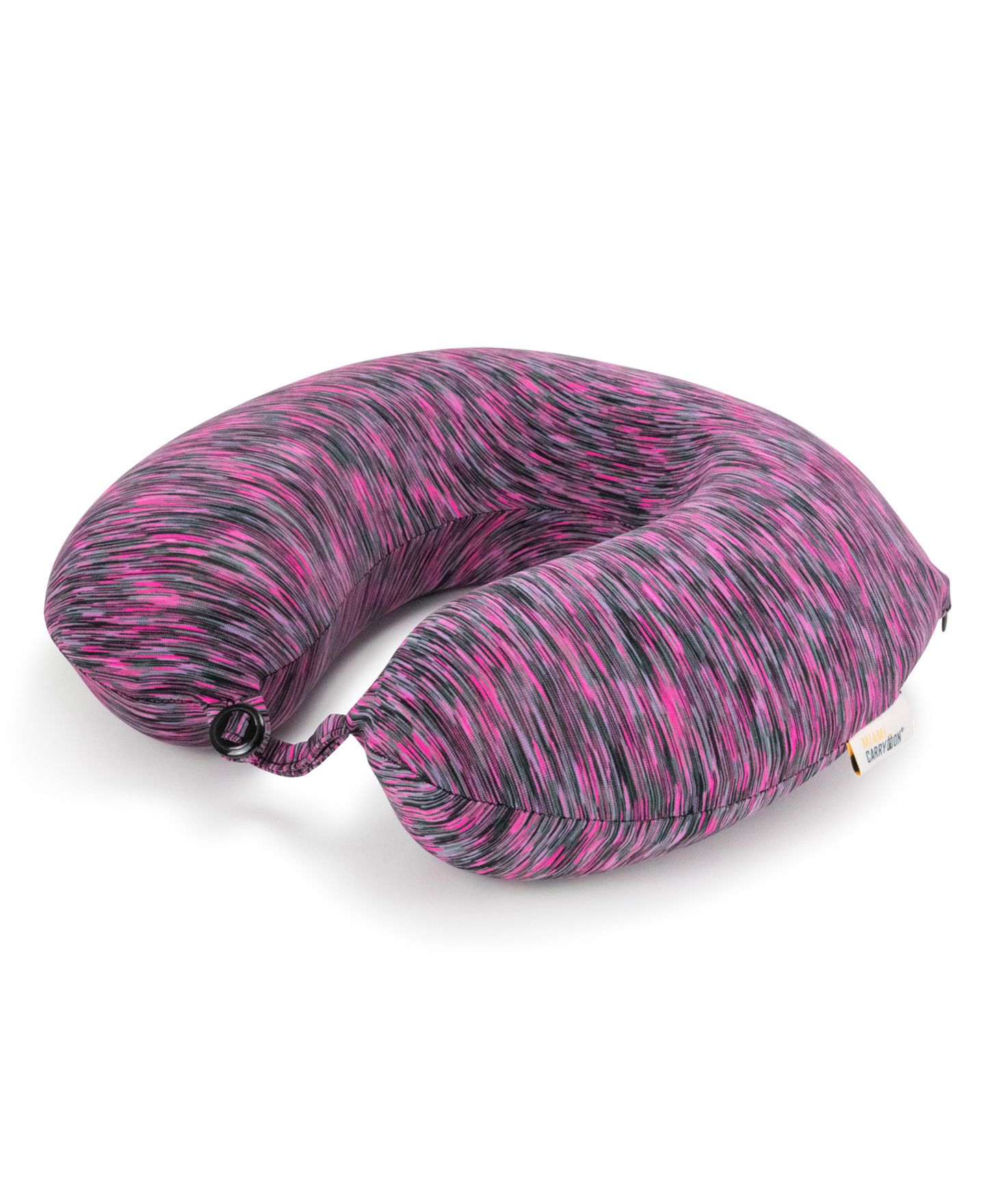 Подушка Miami CarryOn Memory Foam Travel Neck Pillow, цвет: Розовый / Чёрный — фото 2