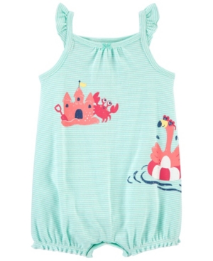 Baby Girls Flamingo Cotton Romper