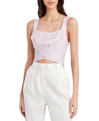 BCBGMAXAZRIA - Woven Tie-Back Cropped Top