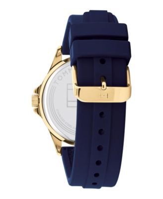 Men's Blue Silicone Strap Watch 44mm