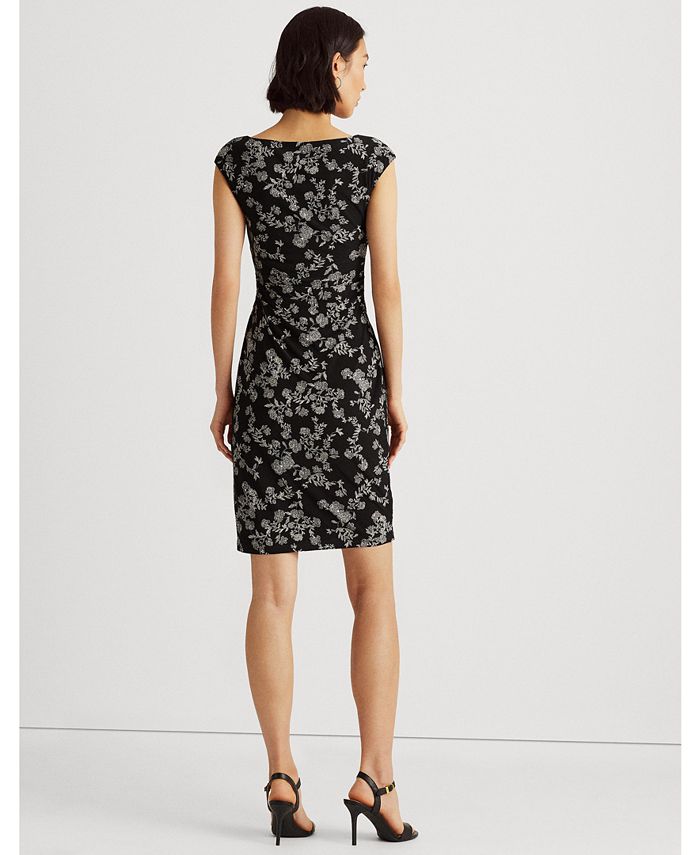 Lauren Ralph Lauren Floral Ruched Jersey Dress Jersey Midi Next Ralph  Lauren Dress Midi Dress Lauren