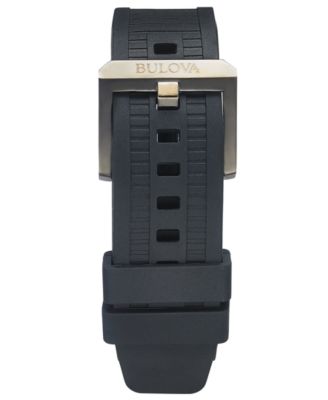 Men's Precisionist X Black EPDM Rubber Strap Watch 44.5mm