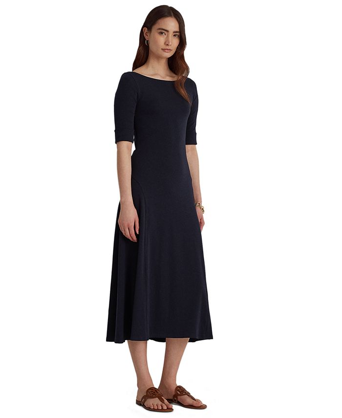 Lauren Ralph Lauren Fit & Flare Midi Dress - Macy's