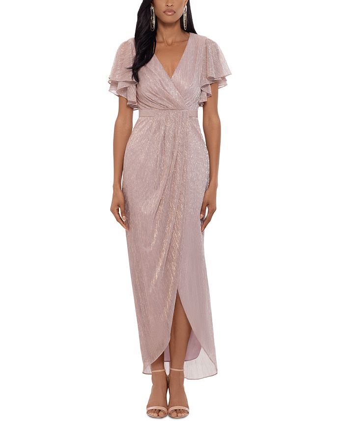 Betsy & Adam Metallic Tulip-Skirt Gown & Reviews - Dresses - Women - Macy's