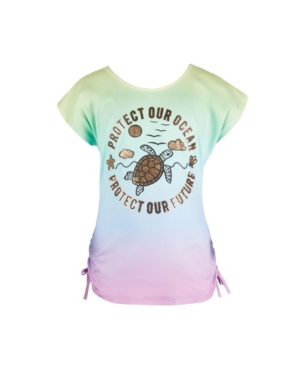 Big Girls Short Sleeve Side Tie Top