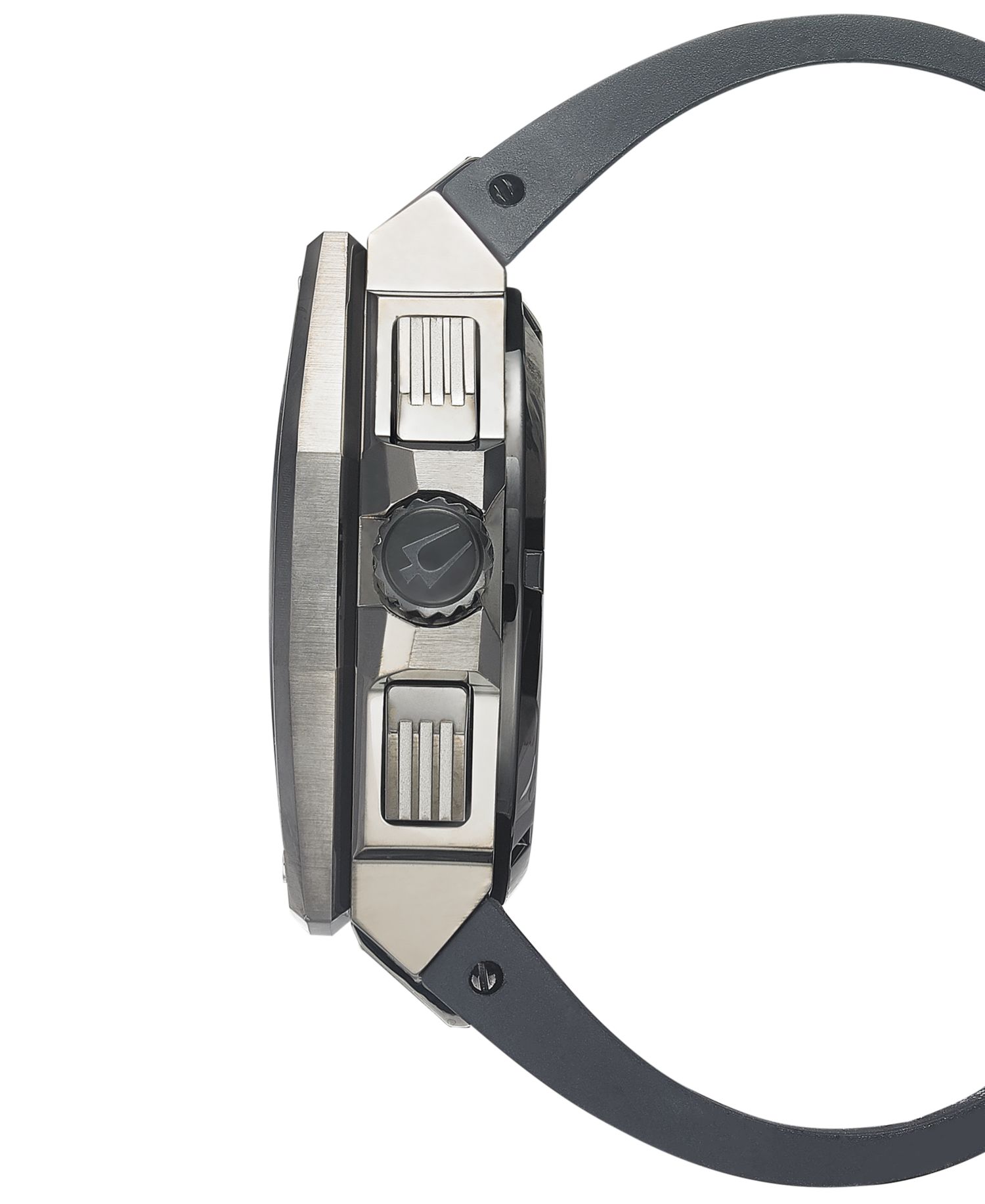 Men's Precisionist X Black EPDM Rubber Strap Watch 44.5mm