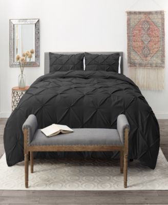 Pinch Pleat 3-Pc. Duvet Cover Set, Queen