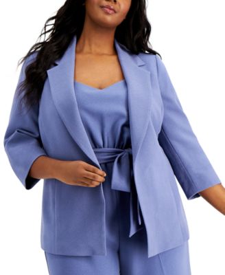 macy's plus size blazers