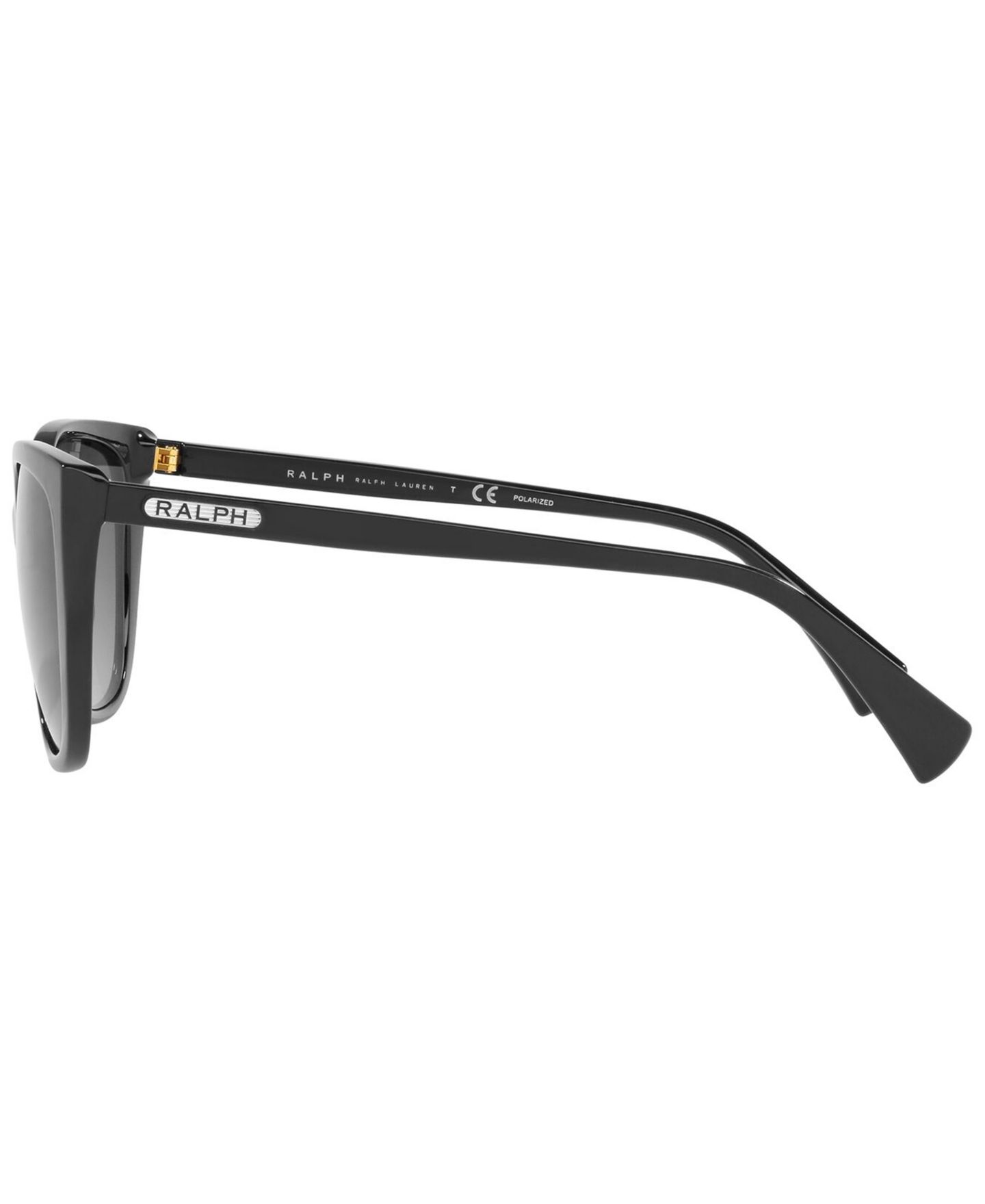Женские солнцезащитные очки Ralph by Ralph Lauren Ralph Polarized Sunglasses, RA5274 56, цвет: Блестящий чёрный / Градиентный серый — фото 6