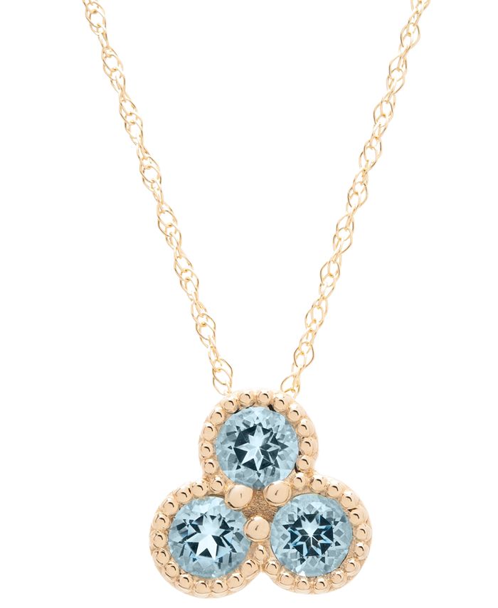 Macy's blue topaz necklace deals