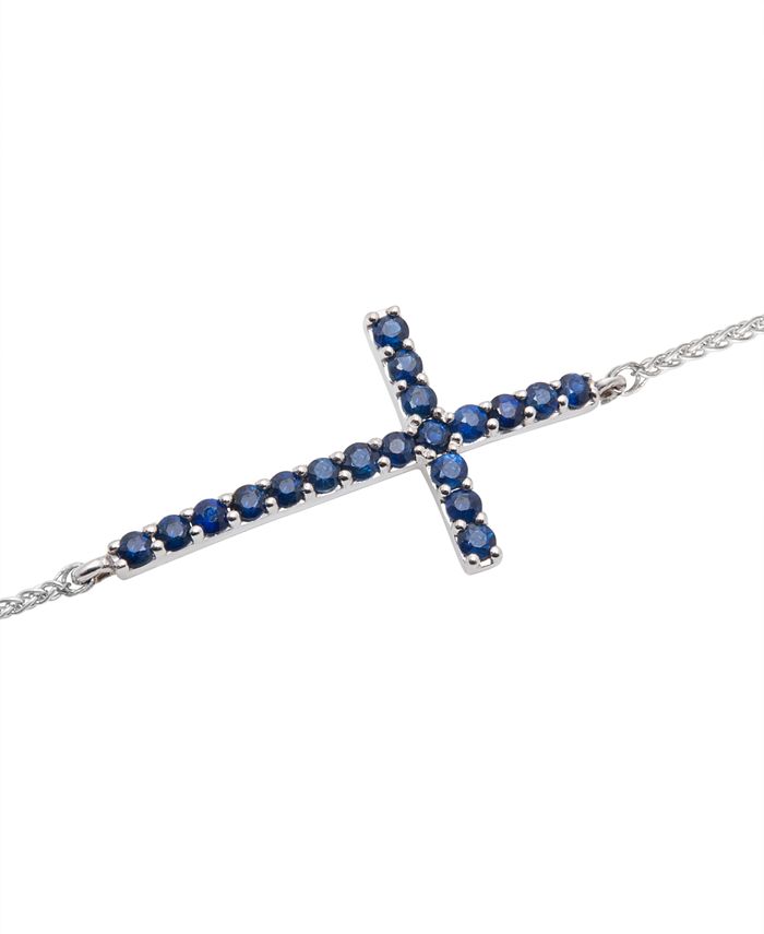 Macy s Sapphire East West Cross Bolo Bracelet 7 8 ct. t.w. in