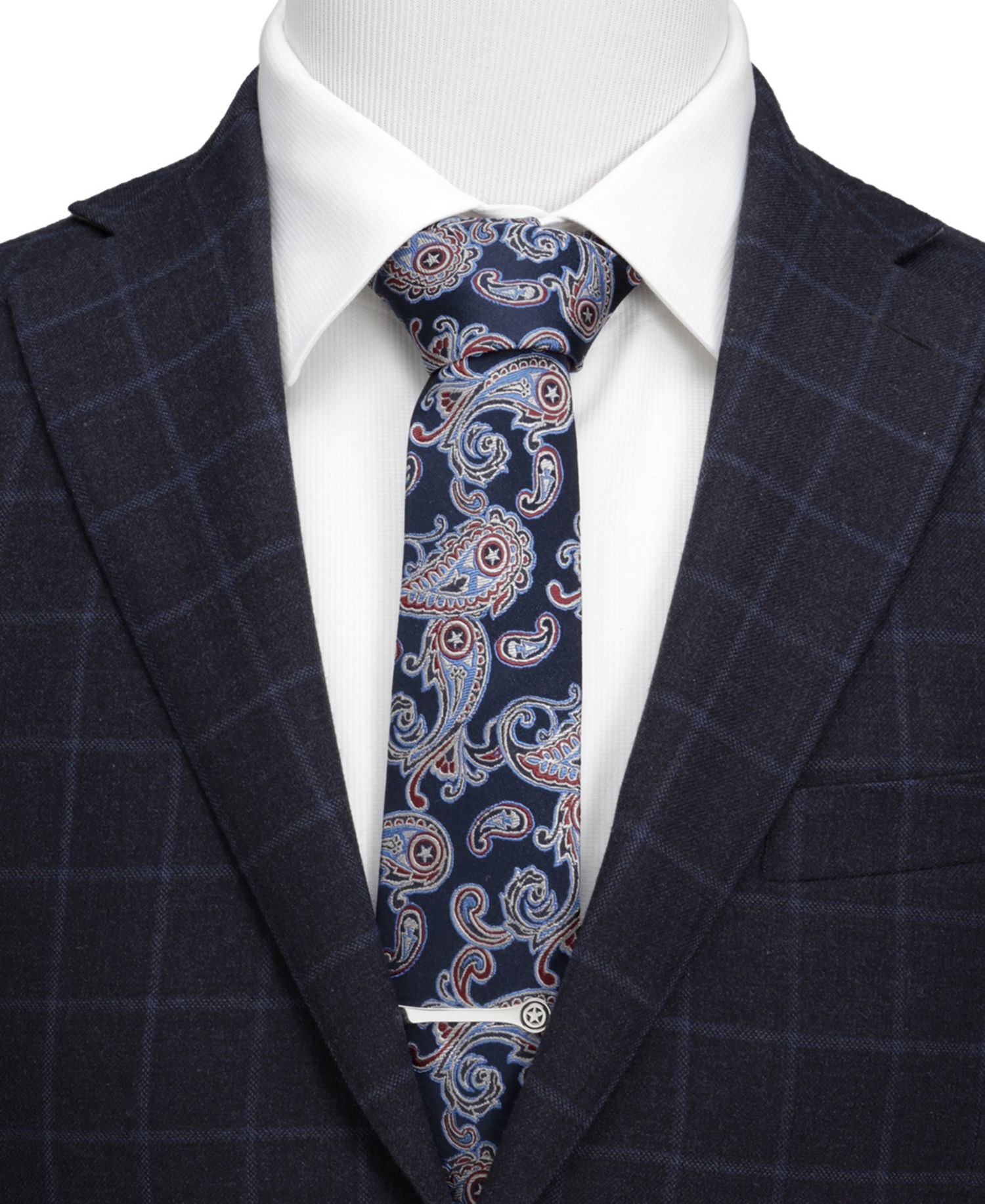 Men's Captain America Paisley Tie
