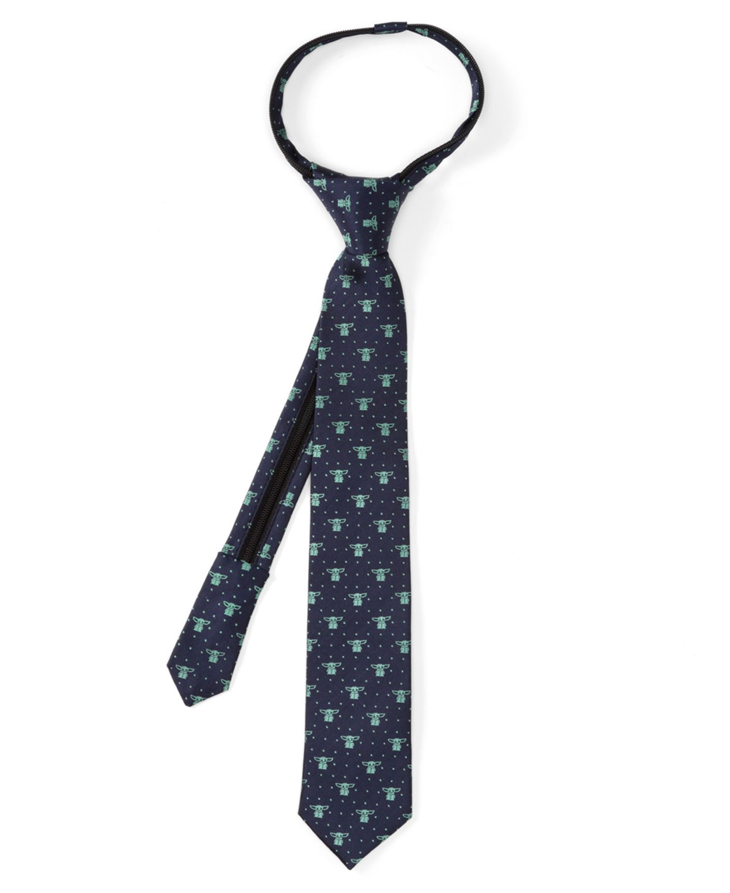 Мужские галстуки Star Wars The Child Dotted Boys Zipper Tie, цвет: Тёмно-синий — фото 1