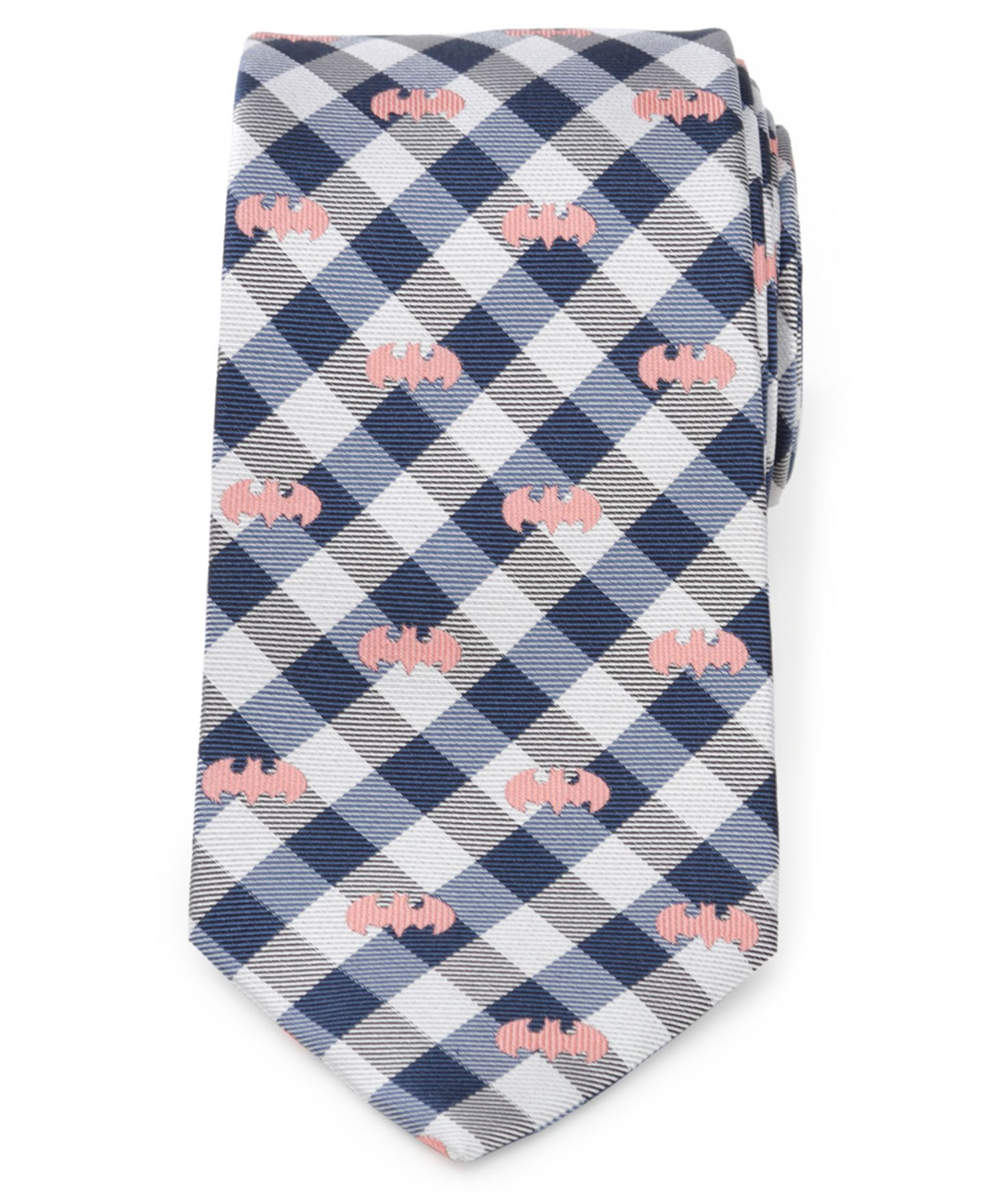 Мужские галстуки DC Comics Batman Plaid Tie, цвет: Тёмно-синий — фото 2