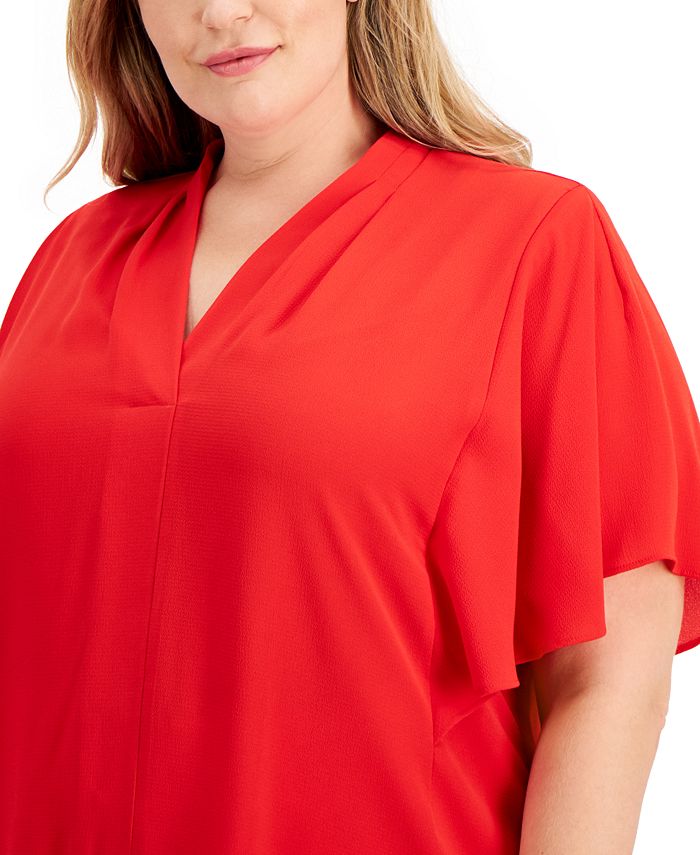 calvin klein flutter sleeve