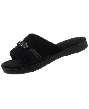 Isotoner Signature Isotoner Women's Microterry Milly Slide Slipper In Black