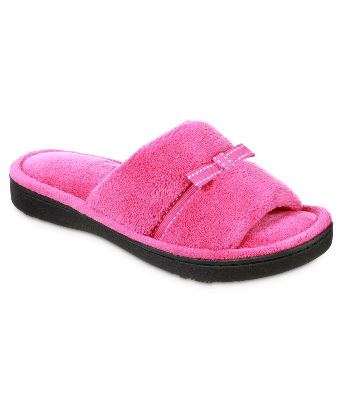 Isotoner Women's Microterry Milly Slide Slipper - Pink