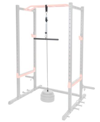 Lat Pull Down Attachment for Power Rack Cages, Up to 360LBs Support