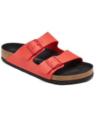 red two strap sandals