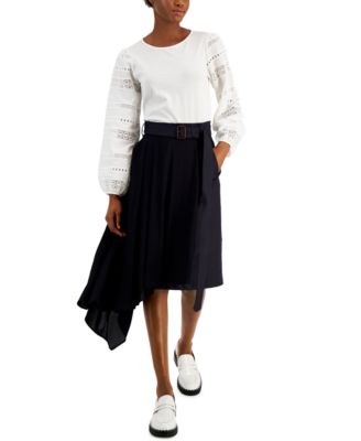 Weekend Max Mara - Asymmetrical Belted Skirt