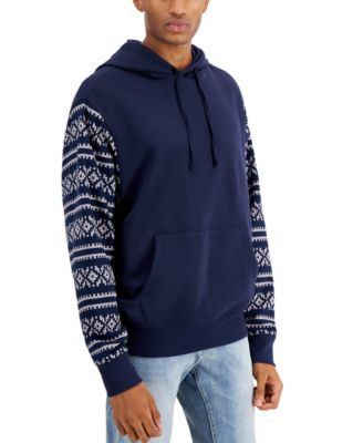 Sun + Stone - Men's Regular-Fit Fair Isle-Print Hoodie