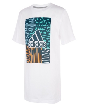 adidas Little Boys Short Sleeves Colorblock Badge Sport T-shirt