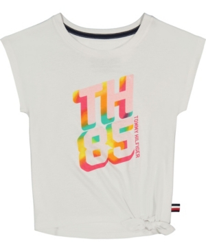 Tommy Hilfiger Little Girls Tie Front T-shirt