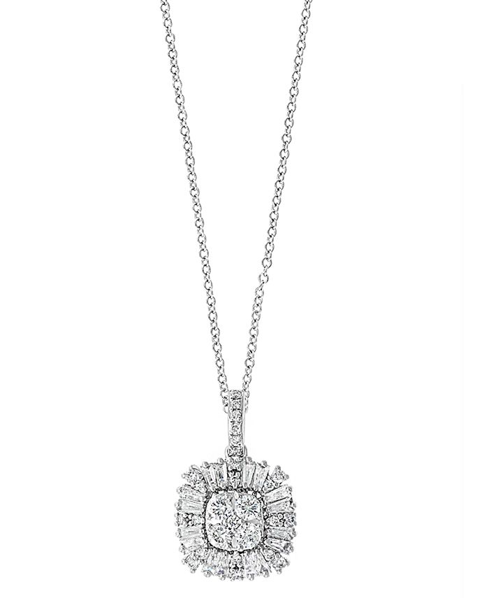 EFFY Collection EFFY Diamond Baguette Halo Cluster 18