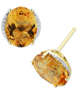 citrine 14k gold earrings