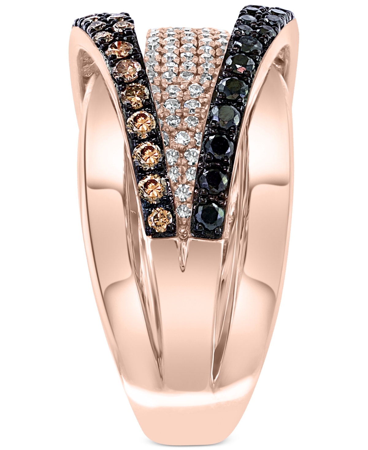 Effy Multicolor Diamond Statement Ring (7/8 ct. t.w.) in 14k- Rose Gold